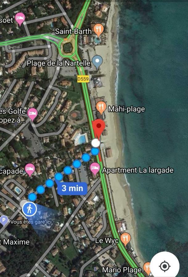 Appartement Sainte-Maxime, Plage De La Nartelle Kültér fotó